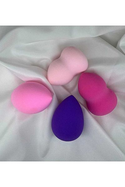 Vi Caro 4 Pieces Egg Pear Makeup Sponge Makeup Apparatus Facial Cleansing Brush