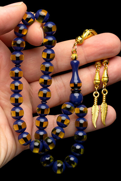 OTTOTESBİH Mărgele de rugăciune de chihlimbar cu pulbere Vernier pentru bărbați