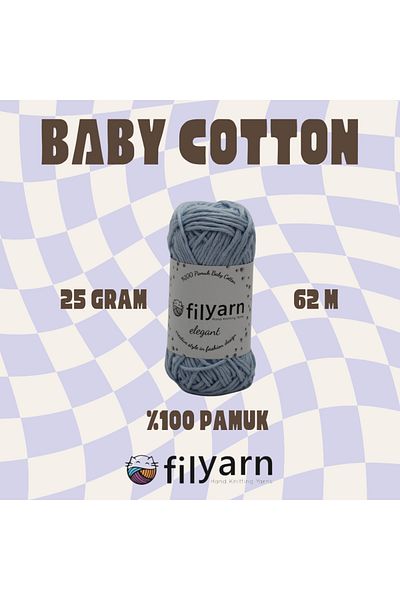 Filyarn 25 Gram Oeko-Tex Certified Baby and Vest Thread - Hand Knitted Cotton Thread