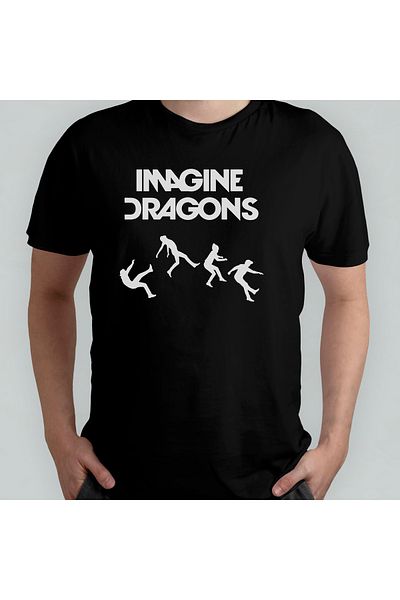 Pixxa Μπλουζάκι Imagine Dragons Crew Neck 100% βαμβακερό - Μοντέλο 1