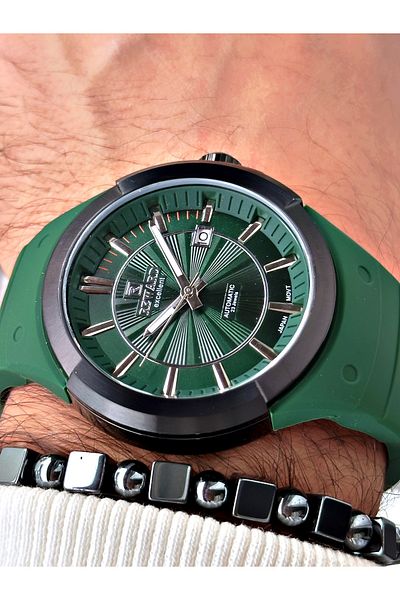 Reward Black Color Steel Case Automatic Mechanism Men's Wrist Watch + Bracelet with Gift