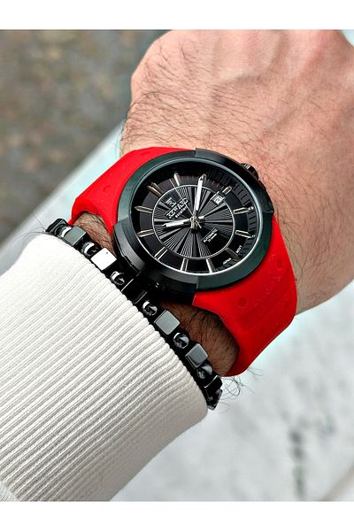 Reward Black Color Steel Case Automatic Mechanism Men's Wrist Watch + Bracelet with Gift