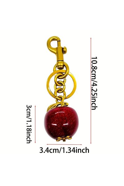 Siriderya Geantă cu breloc Apple cu ornament roșu - Apple Red Gold