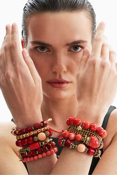 Mon Reve Odın Pink Coral Natural Stone Bracelet