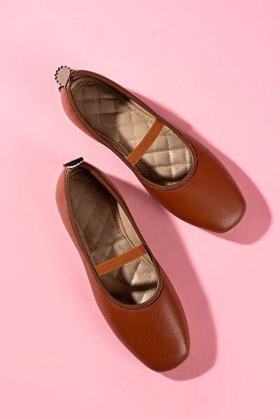 FUGA MODA Μπαλαρίνες με λάστιχο Ruby Tan Skin
