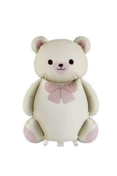 parti sürprizi Retro Cream Cute Bear Balloon Big Teddy Bear Foil Balloon