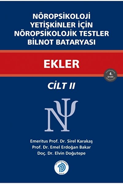 Türk Psikologlar Derneği Yayınları Nöropsikoloji Yetişkinler İçin Nöropsikolo...