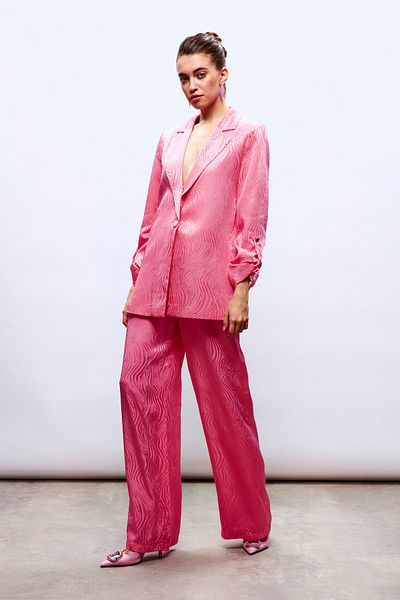 Sateen Jacket with Foldable Sleeves - Pink