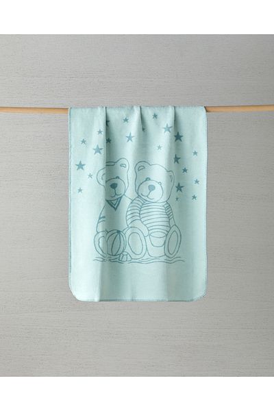 English Home Seledon Colorful Glowing Bears Baby Blanket - 100X120 cm Cotton