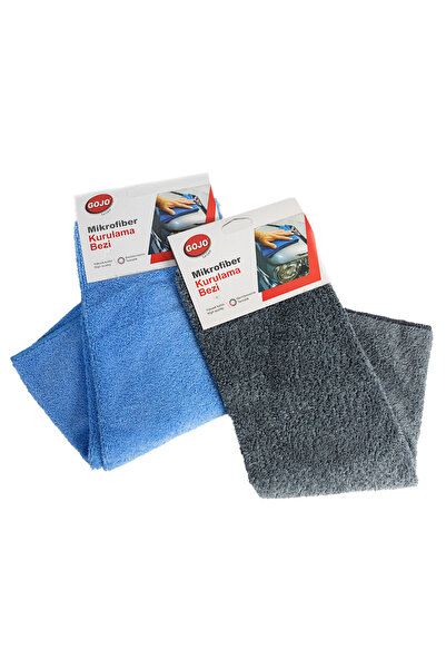 Gojo Mikrofiber Kurulama Havlusu 50x70 Cm 2 Adet Mavi-gri