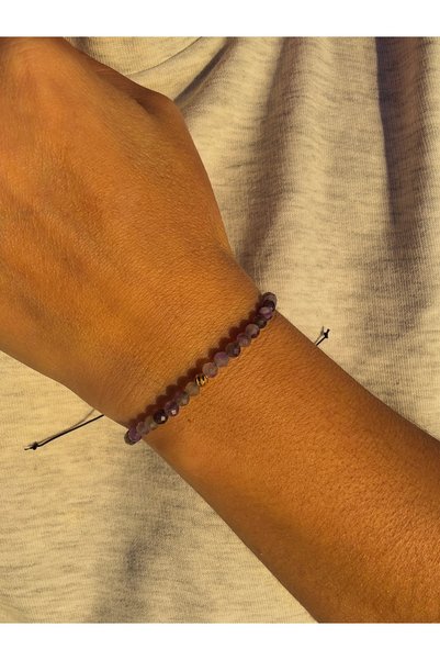 Medusa Accessories Amethyst Natural Stone Dorica Bulk String Bracelet
