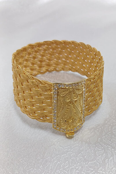 Mor MorKalem Sepet Örgü Trabzon Mengene 22 Ayar Altın Kaplama 925 Ayar Gümüş ...