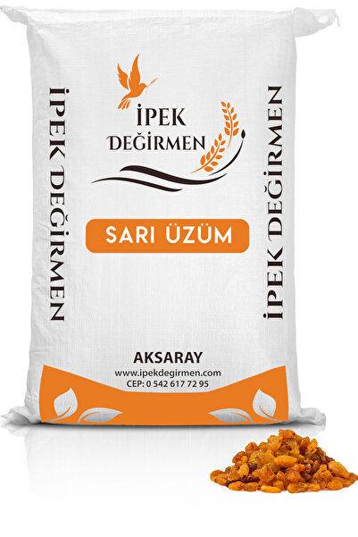 İpek Değirmen Lüks Kuruyemiş Çekirdeksiz 500 gr Sarı Üzüm Aşurelik Hoşaf