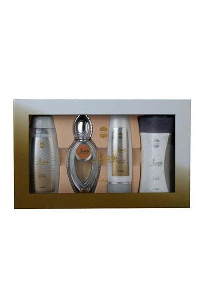 Ajmal Wisal Gift Set EDP (50ml), Shower Gel (200ml), Body Lotion (100ml), Powder (200grams