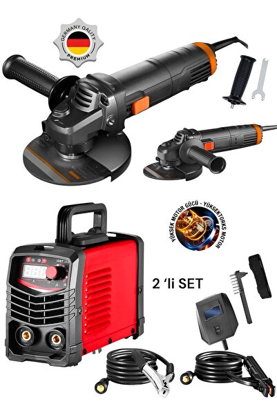 OG GERMANY STEEL 2'Lİ Set Bakır Sargı Spiral Avuç Içi Taşlama Makinası-200 Am...