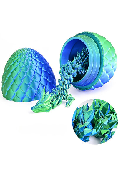 MooieBaby's Kristal Ejderha Yumurta Seti -  Hareketli Organik 3D Figür Oyuncak | Dekoratif Koleksiyon Ürünü