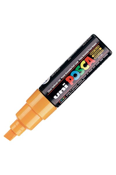 UNİ-BALL Posca 8.0 Uni-Ball Water-Based Poster Marker - P.Yellow Pc-8K