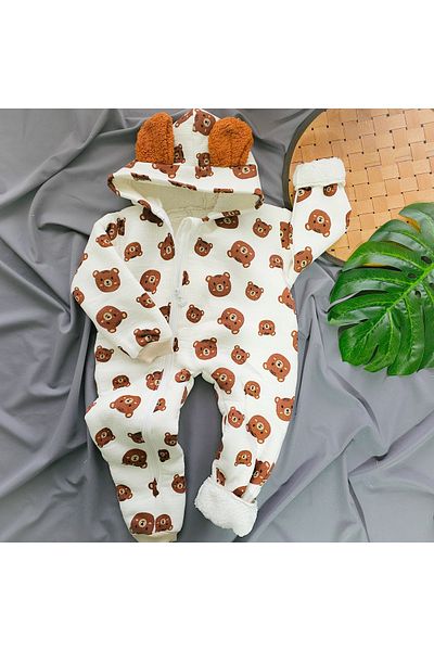 512 STORE Salopetă de muselină personalizată pentru băieți și fete - țesătură exterioară din păr de miel, ecologică