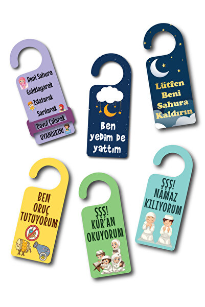 Parti Atölyesi Çocuklarınızı Oruç Ve Ramazanı Sevdirmek İçin Kapı Kolu Askısı...