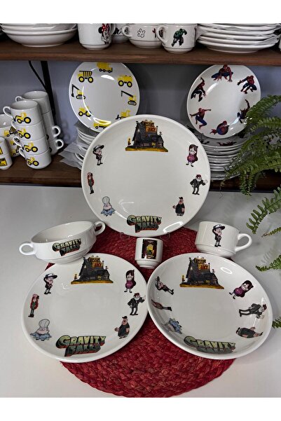 TEBAK COLLECTION TEBAK ESRARENGİZ KASABA 6 PARÇA ÇOCUK YEMEK TAKIMI MAMA SETİ