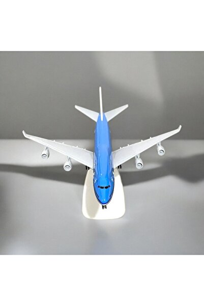 Kids Metal Uçak Hollanda Kraliyet Klm Logolu 25 Cm Boeing 747 Dekor Hobi Hediyelik Masa Süsü Sevgililer