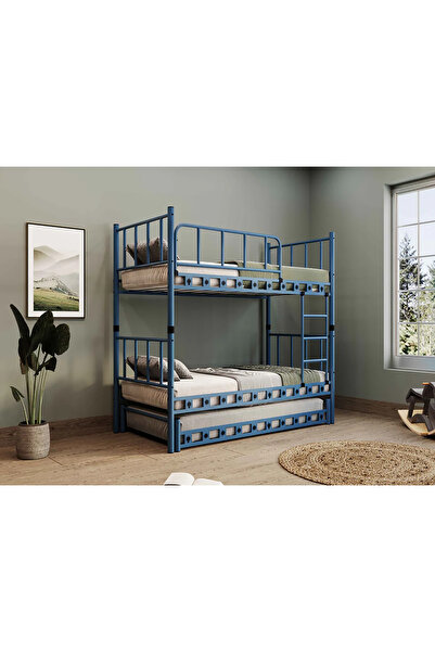 DZGN HOME ZAMBAK YAVRULU GENÇ ÇOCUK ODASI METAL RANZA VE KARYOLA - 90 x 200 CM