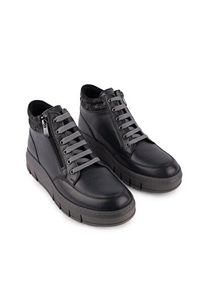 Emel Ayakkabı Hakiki Deri Sade Rahat Ortopedik Taban Bot