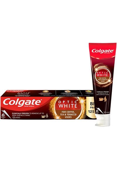 Colgate Optic White Toothpaste for Celebrity Coffee, Tea and Tutu 125 ml