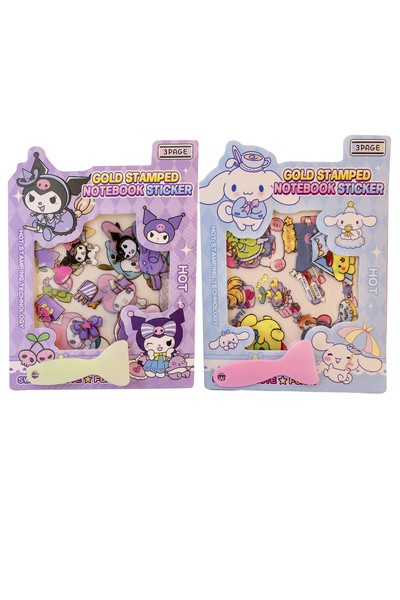 Mikro Kuromi & Cinnamoroll Şeffaf Sticker 2'li Set