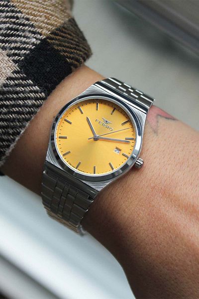 FERRO F21591A12 Steel Band Unisex Wrist Watch