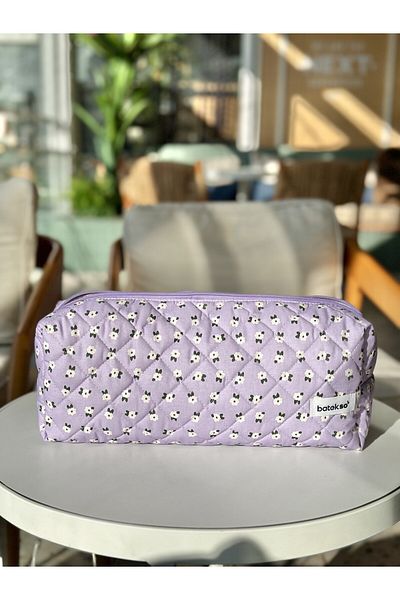 Batekso Lilac Floral Pattern Travel Case for Hair Styler - XL Size