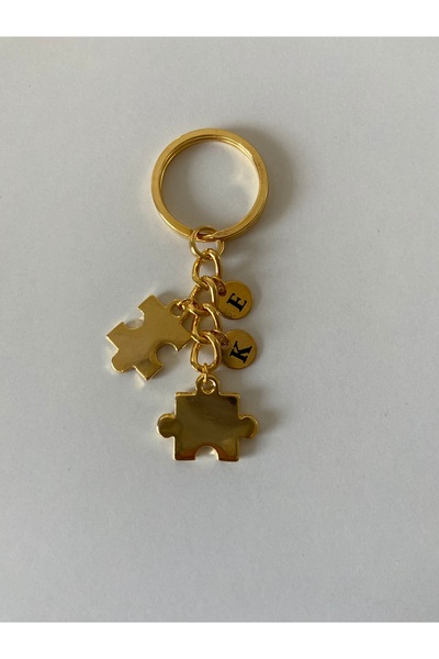 Vioma Aksesuar Çelik Çift Puzzle Anahtarlık