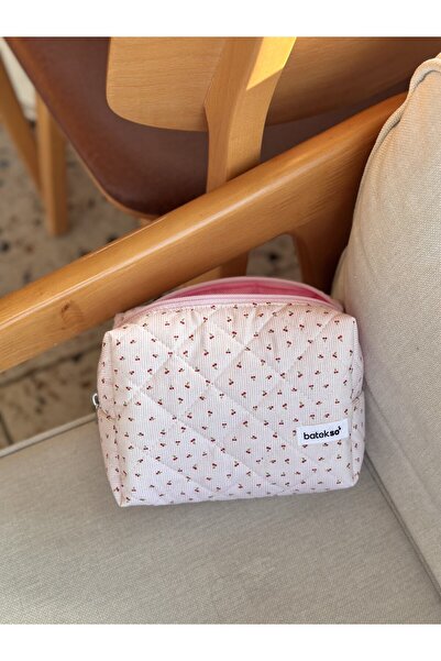 Batekso Třpytivá taštička na make-up se vzorem Cherry - velká velikost
