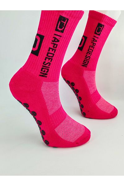 Shuttle Park Unisex Deep Pink Αντιολισθητικές Κάλτσες Αντιολισθητικές Πετσέτες σιλικόνης Σόλα Match Pro Athlete Κάλτσες