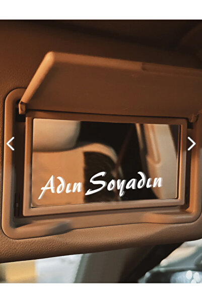 POYRAZREKLAM İsme Özel Kişiselleştirilebilir Güneşlik Ayna Yazısı Araba-Motos...