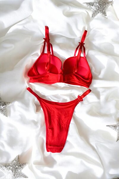 Luvensa Red Starstrucks Stoned Starry Filled Victoria Bra Set (Bra & Panties)