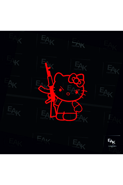 eakcustom HELLO KITTY oto sticker (12cm x 15cm)