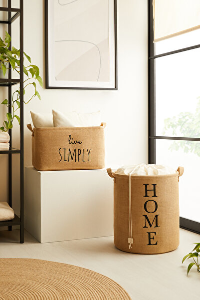 Ocean Home Textile مجموعة من قطعتين من خزانة الملابس القذرة القابلة للطي من ا...