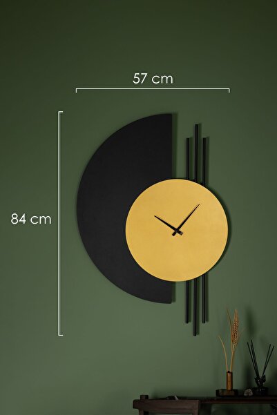 Artepera Eclipse Metal Sessiz Duvar Saati - 84 X 57 Cm - Modern Ev Dekorasyonları - Aps144
