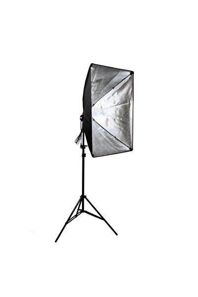 cazipshop 50x70 Softbox Güçlü Led Ampullü Youtube Video ve Fotoğraf 2li Softbox Sürekli Işık Seti