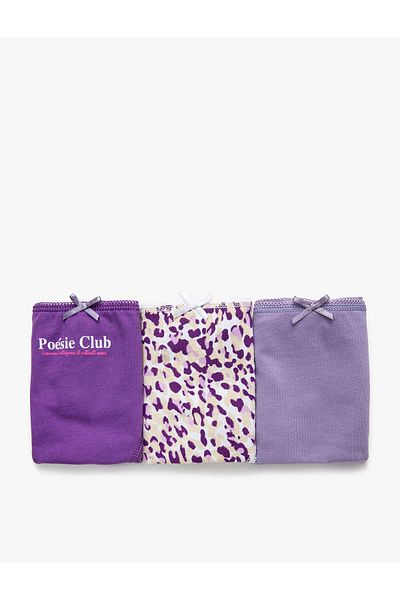 Koton Chiloți din bumbac Hipster Pachet de 3 Panglici cu modele detaliate