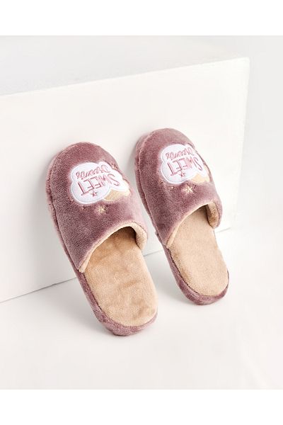 Chirpy Pera - Sweet Dreams Printed Purple Women's House Slippers