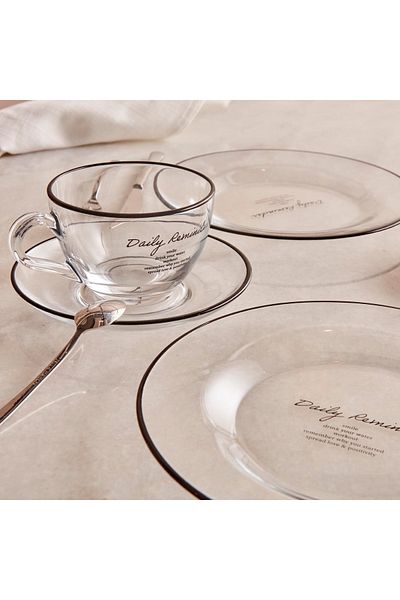 Bella Maison Daily Reminder 2-Piece Tea Cup Set Black (240 Cc)