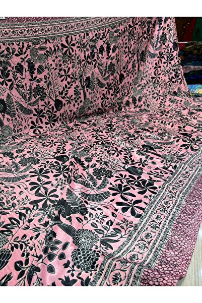 OsmanKumaşDantel İpeksi Dijital Baskı Şal Desen Kumaş