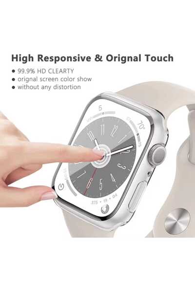 GREGOSS Apple Watch Seri 10 Uyumlu ( 46 Mm )  Tam Kapsama TPU  Ekran Koruyucu Soft Silikon Kılıf