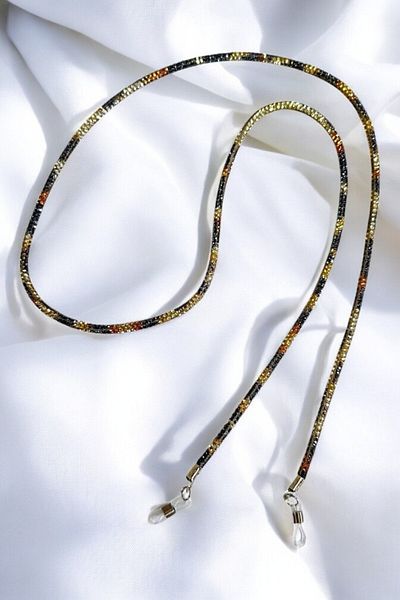 PETEK AKSESUAR Shiny Stone Detailed Chain Glasses