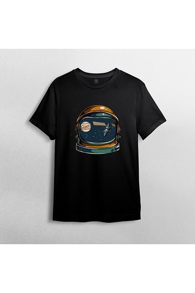Pixxa Space Astronaut Crew Neck 100% βαμβακερό T-shirt - Μοντέλο 1