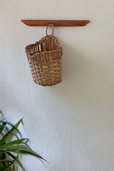 HAKİCİ Özel Üretim Çok Amaçlı Doğal El Yapımı Hasır Kapı Süsü Saksı Sepet