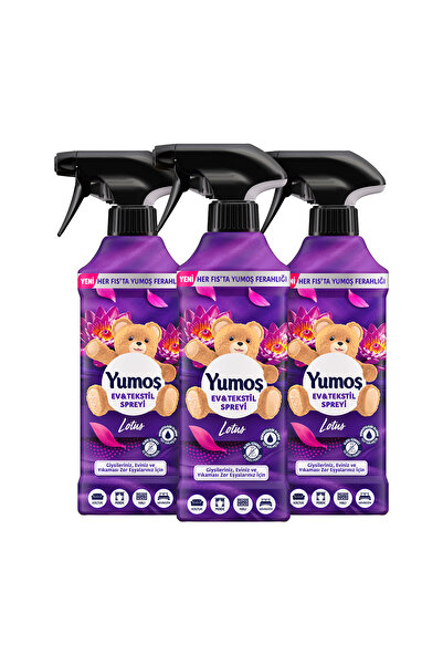 Yumoş Yumoş Home and Textile Spray Lotus for Difficult to Wash Items 450 ml X3
