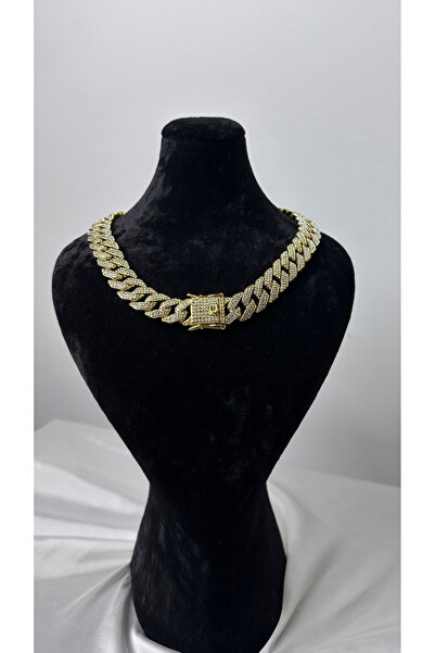 JUNJEWELRYCO بلينغ حجر الهيب هوب قلادة